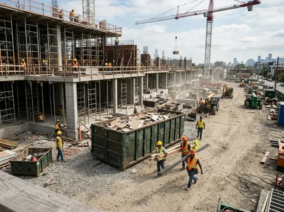 commercial-construction-site-w-002 — frequently asked questions, Low Cost Construction Dumpster Rental in Englewood Cliffs,…